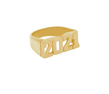 Load image into Gallery viewer, Personalized birth year ring in stainless steel it says 2021