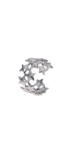 Load image into Gallery viewer, Silver ring with star-shaped design on a white background
