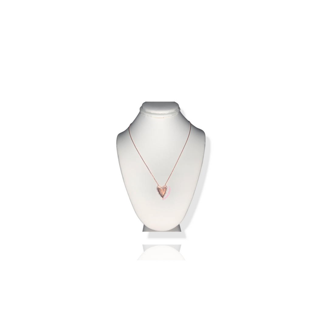 Rosegold pavé heart